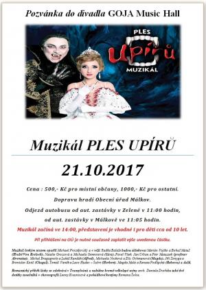 Zájezd na muzikál PLES UPÍRŮ 21.10.2017 1